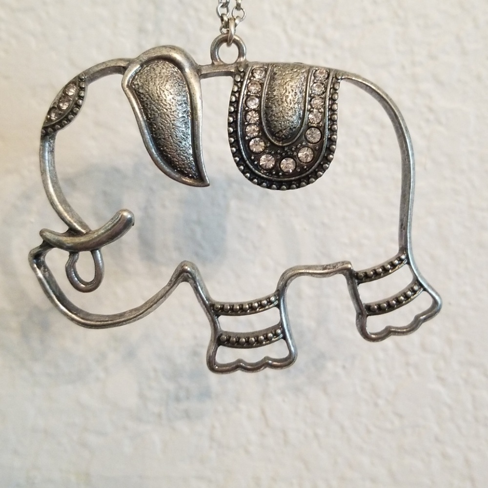 Silver Elephant Necklace